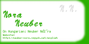 nora neuber business card